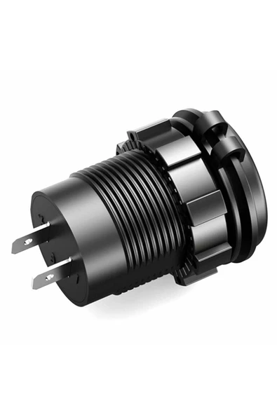 12v Dual Usb Araç Şarj Soketi 5v 1a 2.1a Çift Usb Ledli Su Geçirmez Şarj Adaptörü Oto - Resim 2
