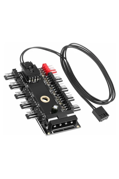 10lu Fan Kontrol Kartı Fan Çoklayıcı 4pin 3pin Pwm Fan Hub 10port