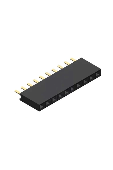 10 Pin Tek Sıra Dişi Header 180 Derece 1x10 Pin 2.54mm Soket Konnektör Breadboard Pcb Devre Bağlantı