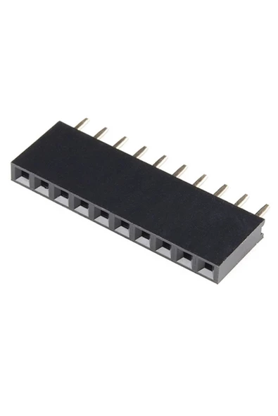 10 Pin Tek Sıra Dişi Header 180 Derece 1x10 Pin 2.54mm Soket Konnektör Breadboard Pcb Devre Bağlantı - Resim 2
