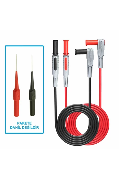 1 Çift P1033 Multimetre Probu 4mm Banana Tip Soket 1000v 10a Catııı 1 Mt Kablo Voltmetre Avometre - Resim 3