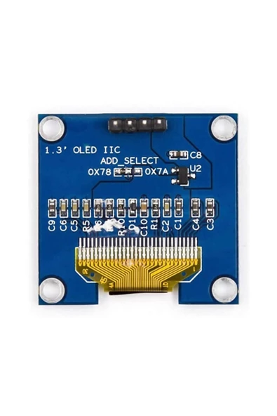 1.3 Inch I2c Mavi Oled Lcd Modül Ssh1106 Dc 3.3v 5v 128x64 Pixel Grafik Lcd Display Ekran - 2