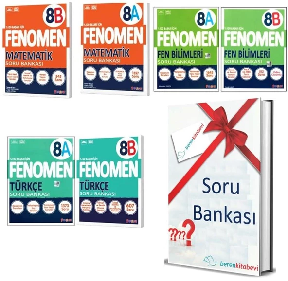 Fenomen 8. Sınıf Soru Bankası seti 6 Kitap+ Hediye Karaağaç Deneme