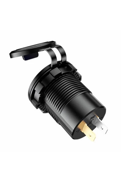 12v Dual Usb Araç Şarj Soketi 5v 1a 2.1a Çift Usb Ledli Su Geçirmez Şarj Adaptörü Oto - Resim 8