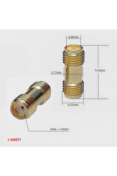 Sma Dişi To Sma Dişi Adaptör Soket Altın Kaplama Soket 0-6ghz Rf Wi-fi Anten Fpv Lorarouter Koaksi - Resim 4