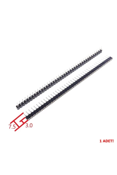 1x40 Pin Precision Dişi Header Tek Sıra 2.54mm 180 Derece Yuvarlak Kırılabilir Bölünebilir - Resim 6