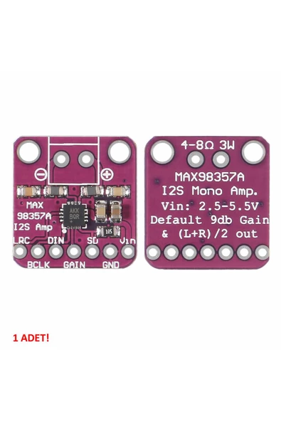 Max98357 I2s 5v 3w Ses Yükseltici Amfi Class D Dijital Ses Müzik Kuvvetlendirici Amfilikatör Dac