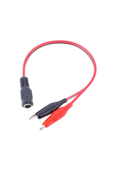 2.1mm Adaptör Krokodil Kablo Standart Dc Dişi Güç Kaynağı Timsah - Resim 2