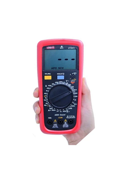 Unı-t Ut39c+ Dijital Multimetre Ncv Voltmetre Ampermetre - Resim 2