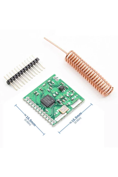 Sı4432 433mhz Rf Kablosuz Haberleşme Modülü Transceiver ürün görseli