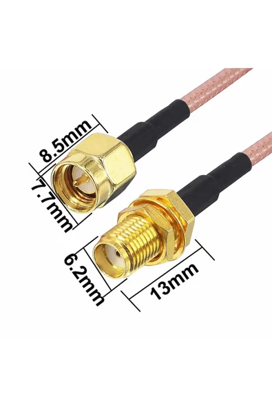 Rg316 50cm Sma Erkek Dişi Kablo Rf Uzatma Kablosu 50 Ohm 0-6ghz Koaksiyel Wifi Gsm Gprs - 7