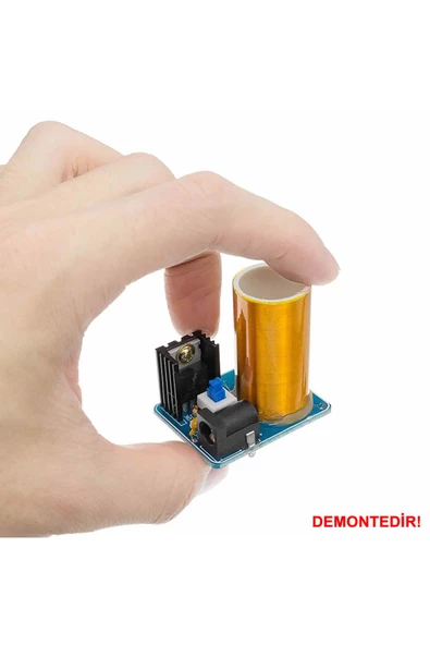 Demonte Mini Tesla Bobin Kit Modül Kablosuz Enerji İletimi BD243 DC 9 / 12V Temassız Elektrik Transf - Resim 2