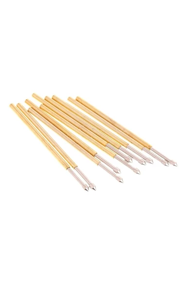 Pogo Pin P100-E2 Uyumlu 100 Adet Set Altın Kaplama Yaylı Test Probu Pim 1.3mm Konik Programlayıc - Resim 5