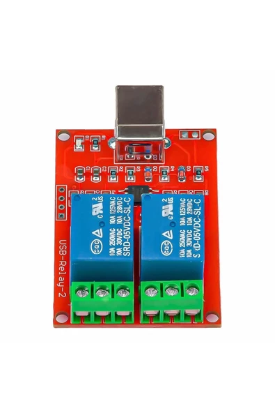 2 Kanal Usb Röle Kontrol Modülü Bilgisayardan Cihaz Açma Kapama Hid Usb