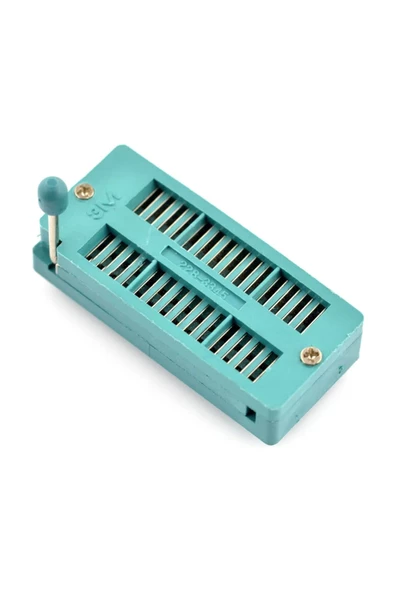 28 Pin Zif Soket Mandallı Kolay Entegre Montaj Aparatı Geliştirme Kartı Altın Kaplama 2.54mm DIP ZIF