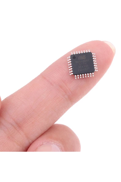 Atmega328pu Microchip Microcontroler 20Mhz 8 Bit Atmel Avr Risc Mcu 32KB Flash Memory 23 Io Uart - Resim 2