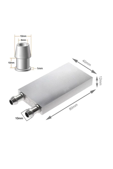 4x8cm Sıvı Su Soğutucu Aluminyum Blok Bilgisayar Cpu Grafik Gpu Anakart Xbox Lazer Kafa Soğutma - Resim 8