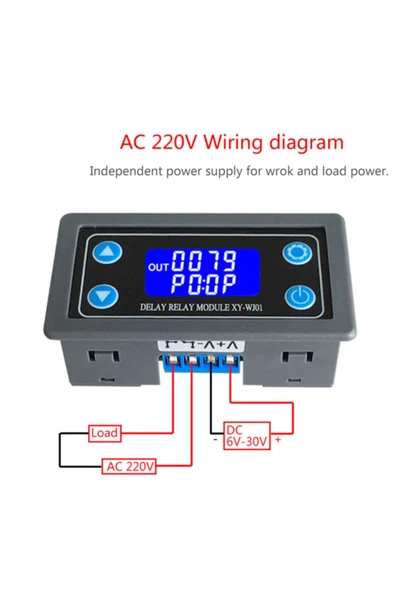 Xy-wj01 Dc12v Led Dijital Zamanlayıcı Röle Modül - Resim 6