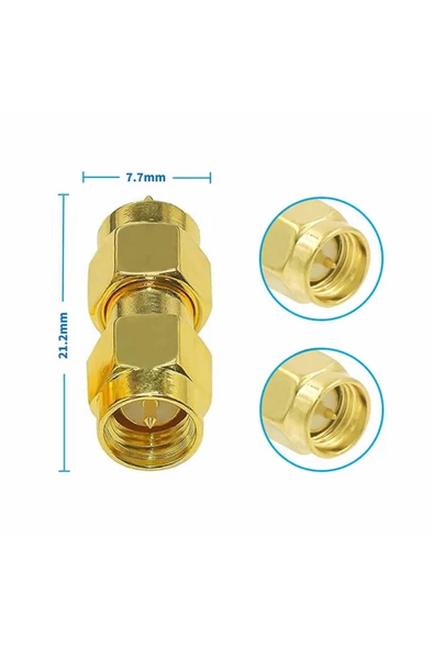 Sma Erkek To Sma Erkek Adaptör Soket Rf Koaksiyel Dönüştürücü Çoğaltıcı 50ohm Uzatma Kablosu
