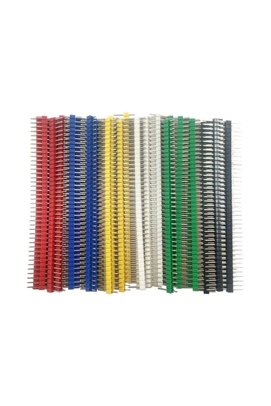 30 Adet 40 Pin Erkek Header Seti 6 Renkli 2.54mm Kırılabilir