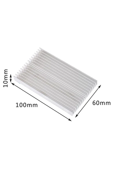 6cm X 10cm X 1cm Alüminyum Metal Soğutucu Blok Radyatör Amfi Led Entegre Transistor Vga Ram Memory - Resim 4