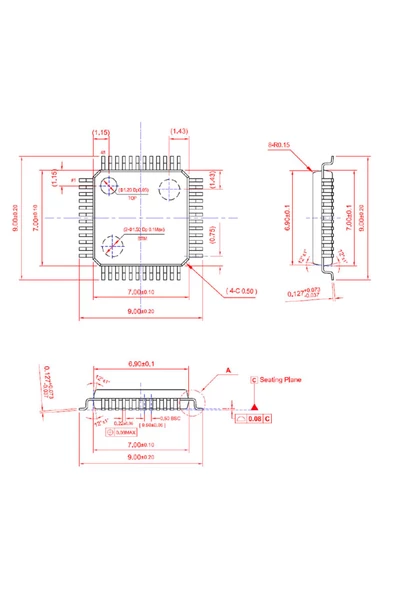 W5500 Ethernet Haberleşme Entegresi İnternet 48 Pin LQFP SPI 10/100 Ethernet MAC TCP UDP ICMP IPv4 - Resim 6