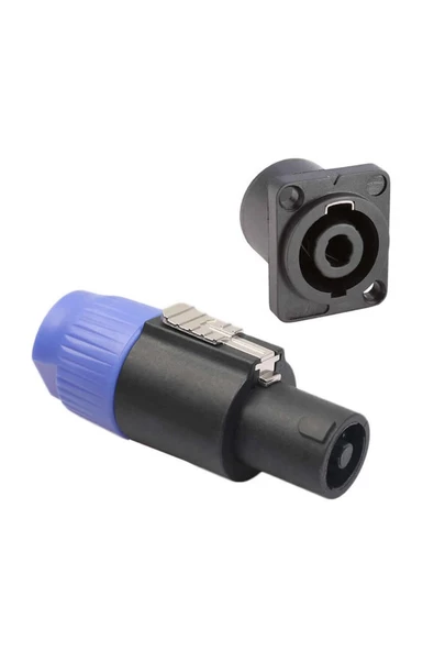 Nl4fc Dişi Erkek Kablo Konnektör Çifti Ac 250v 30a 4 Pin Hoparlör Ses Speakon ürün görseli