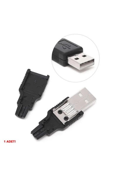 Kutulu Usb Type A Erkek Soket Usb 2.0 4 Pin Plastik Kapak Dıy Tip Elektronik Cihaz Usb Port - 5