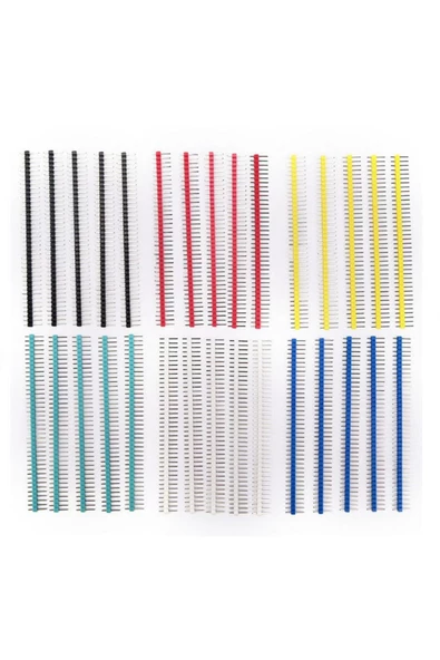30 Adet 40 Pin Erkek Header Seti 6 Renkli 2.54mm Kırılabilir - Resim 2