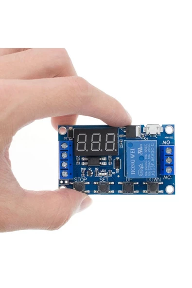 Zaman Gecikmeli Röle Micro Usb 2 Zaman Ayarlı 3hane 7segment - Resim 4
