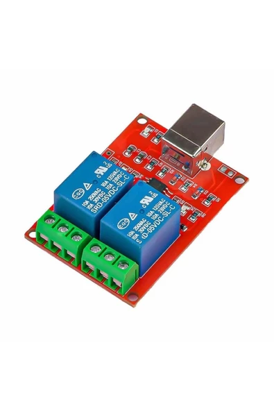 2 Kanal Usb Röle Kontrol Modülü Bilgisayardan Cihaz Açma Kapama Hid Usb - Resim 6