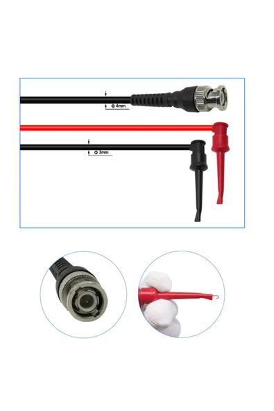 Bnc Krokodil Kablo Osiloskop Ve Sinyal Jeneratörü Probu Test - Resim 4