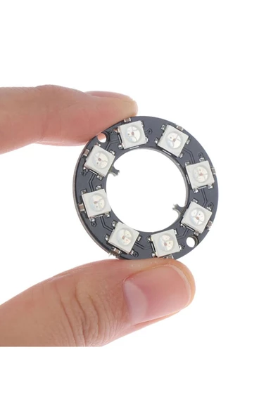 8 Bit Neopixel Halka Ring Ws2812b 5050 Rgb Led Modül 5050 Adreslenebilir Lamba Kart Full Color Ekran - 3
