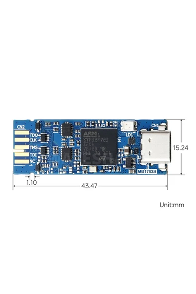 St V3 Mınıe Stm32 Jtag Swd Uyumlu Debugger Programmer Probe Type C Virtual Com - Resim 5