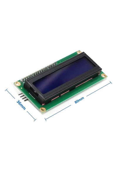 Iıc I2c Seri 1602a 2x16 Mavi Karakter Lcd Modül Display Ekran 5v Beyaz Arka Işık 16x2 - 2