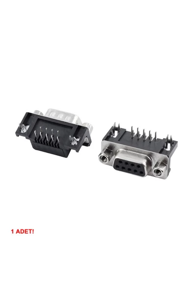 DB9 90 Derece Dişi Bağlantı Konnektörü DSUB 9 Pin Pcb Montaj Tip RS232 Rs485 Data Bağlantı Soketi Vi - Resim 8