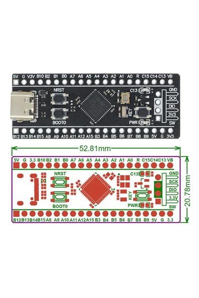 Arduino Stm32f411ceu6 Black Pill Geliştirme Kartı Arm Cortex-m4 Dsp Fpu - Resim 8