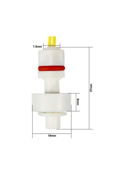 Mini Sıvı Su Seviye Sensörü Dikey Tip Zp2508 Şamandıra Mekanik Anahtar Kazan Depo Tank Havuz Akvaryu