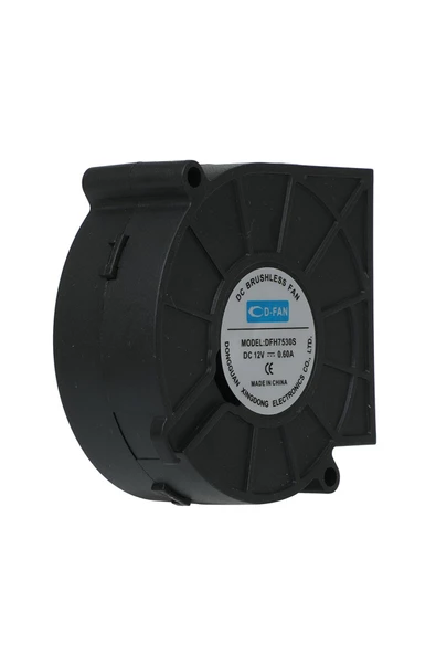 7530 12V DC Salyangoz Fan DFH7530 3D Yazıcı Soğutma Fanı Santirfüj Havalandırma Klima Türbin Kuluçka - Resim 6