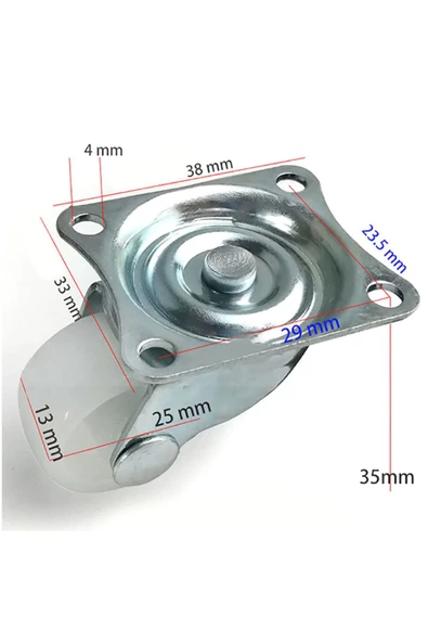 Plastik Sarhoş Teker 10kg Rulmanlı 360 Derece Döner Tekerlek Dıy Araç - Resim 8