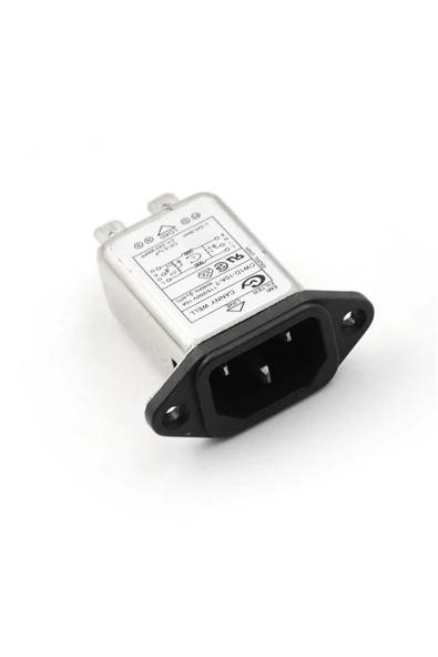 Cw1d-10a-t Ac 250v 10a C14 Erkek Soket Emı Filtreli Hat Şebeke Emc Rfı Gürültü Bastırıcı Azaltıcı