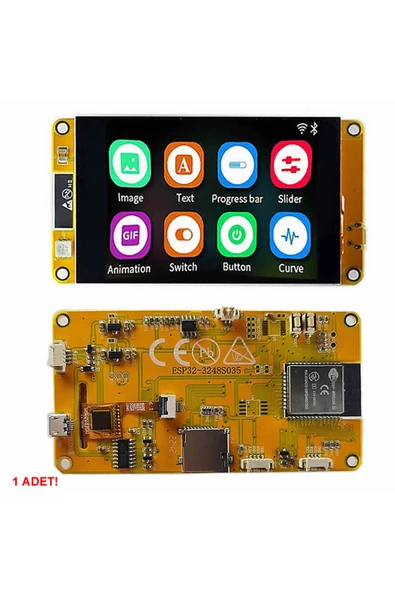 ESP32-48S035 3.5 inch Kapasitif Dokunmatik Tft Lcd Modül 320x480 Pixel Rgb Led Ldr Usb Uart IO Sens - Resim 3
