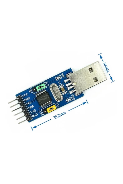 CH341T Usb to Ttl IIc Uart Çevirici Modül I2c Seri Port Haberleşme Adaptör Isp Arduino - Resim 5