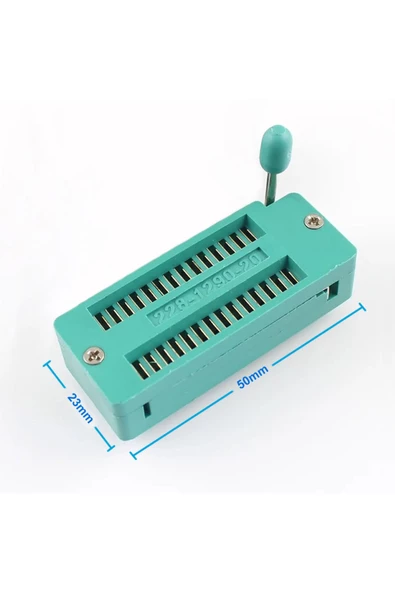 28 Pin Zif Soket Mandallı Kolay Entegre Montaj Aparatı Geliştirme Kartı Altın Kaplama 2.54mm DIP ZIF - Resim 2