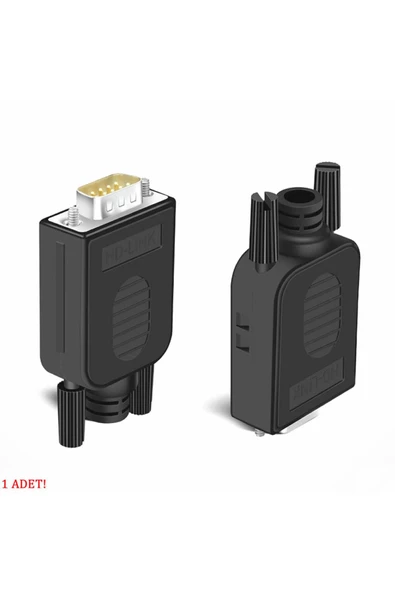 Kutulu DB9 Erkek Konnektör 9 Pin D-Sub Seri Port Terminal Adaptör RS232 RS485 - Resim 5