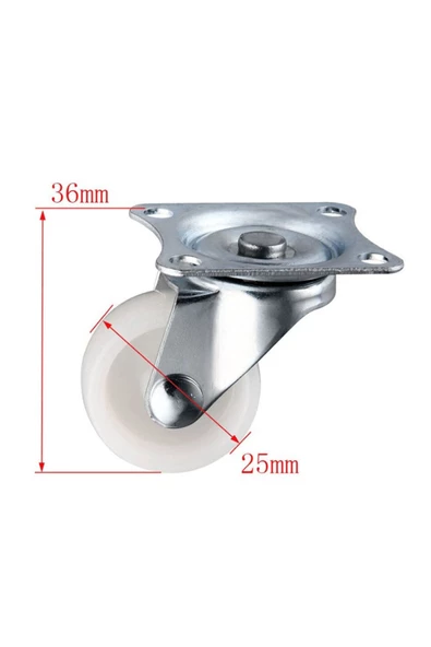 Plastik Sarhoş Teker 10kg Rulmanlı 360 Derece Döner Tekerlek Dıy Araç - Resim 7