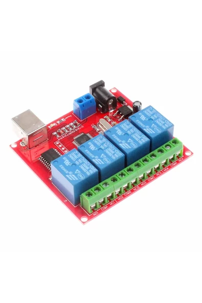 4 Kanal Usb Röle Kontrol Modülü Bilgisayardan Cihaz Açma Kapama Hid Usb - Resim 7