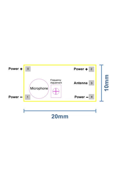 Mikrofonlu Fm Radyo Verici Modül 88-115mhz Mini Kablosuz Ses Aktarım Kartı 100 Metre Dc 2v/9v - Resim 7
