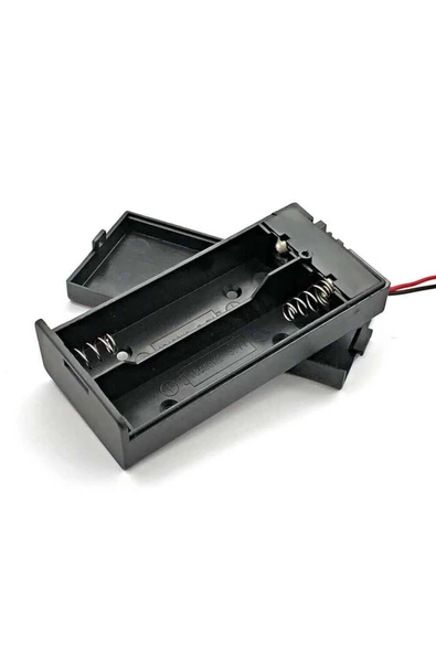 18650 2li Pil Kutusu On/off Anahtar 15cm Kablolu 2 Adet Seri Lityum Lion Dc 7.4v Kapaklı Batarya - Resim 6