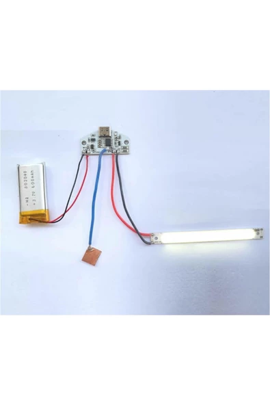 Type C Usb Besleme Dokunmatik Led Dimmer Modül 3.7V Lion Lityum Pil Şarj 3W Parlaklık Kontrol Anaht - 5